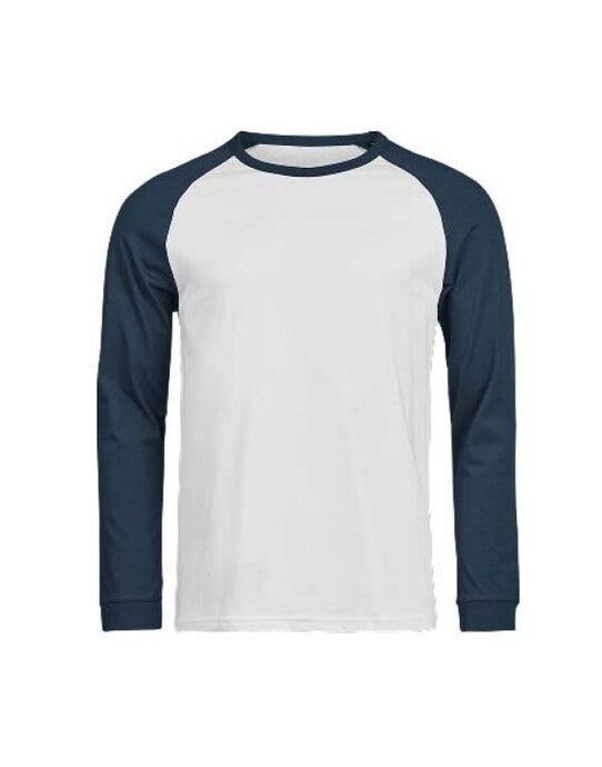 Tee Jays Unlabeled Baseball Tee - White/Ink