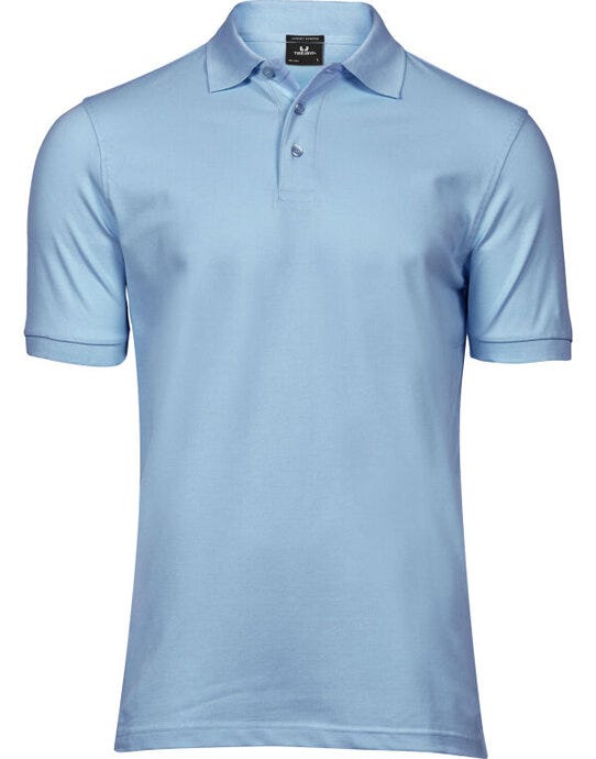 Tee Jays Mens Luxury Stretch Polo - Light Blue
