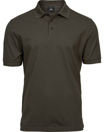 Tee Jays Mens Luxury Stretch Polo - Dark Olive