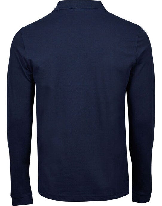 Tee Jays Mens Luxury L/S Stretch Polo - Navy