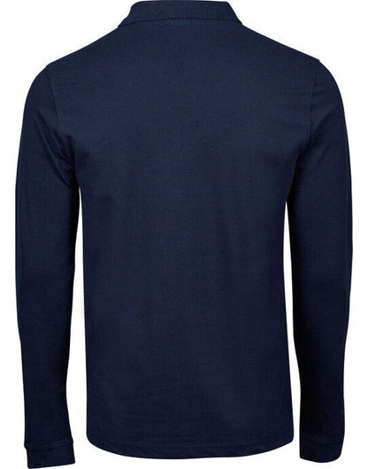 Tee Jays Mens Luxury L/S Stretch Polo - Navy