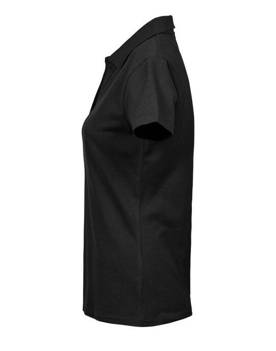 Tee Jays Womens Luxury Stretch V Polo - Black