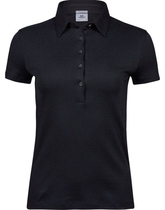 Tee Jays Ladies Pima Cotton Polo - Black
