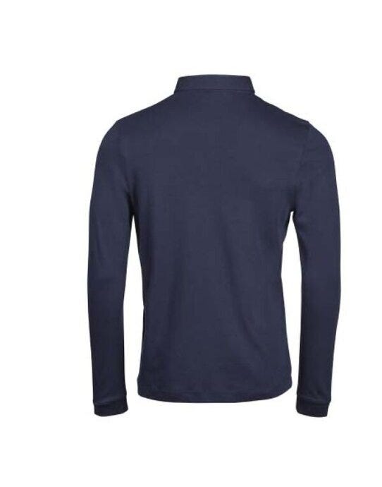 Tee Jays Pima Cotton Long Sleeve Polo - Navy