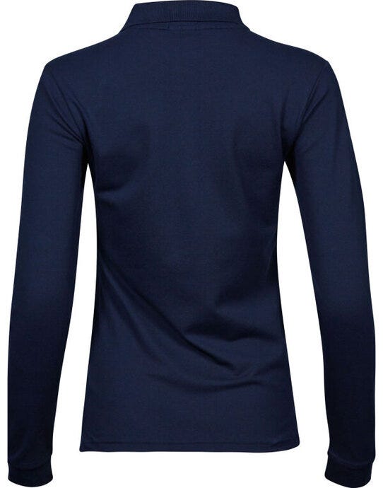 Tee Jays Ladies Luxury L/S Stretch Polo - Navy