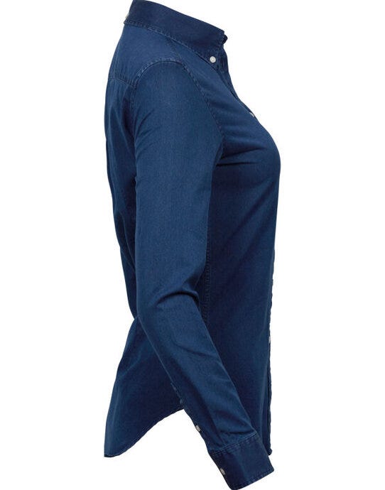 Tee Jays Ladies Casual Twill Shirt - Indigo