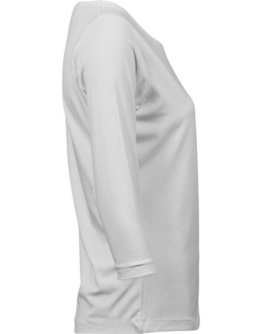 Tee Jays Ladies 3/4 Sleeve Stretch Tee - White