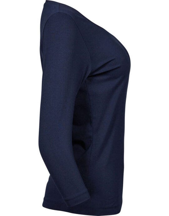 Tee Jays Ladies 3/4 Sleeve Stretch Tee - Navy