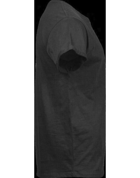 Tee Jays Mens Roll Up Sleeve Tee - Black