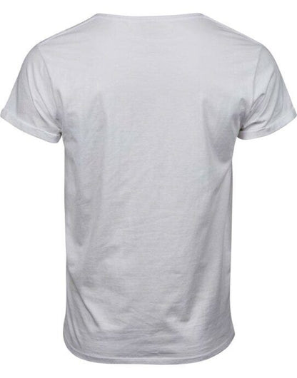 Tee Jays Mens Roll Up Sleeve Tee - White