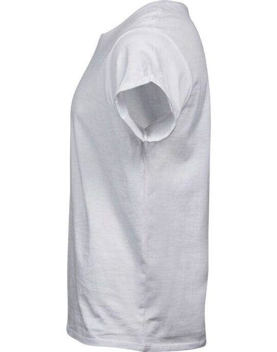Tee Jays Mens Roll Up Sleeve Tee - White