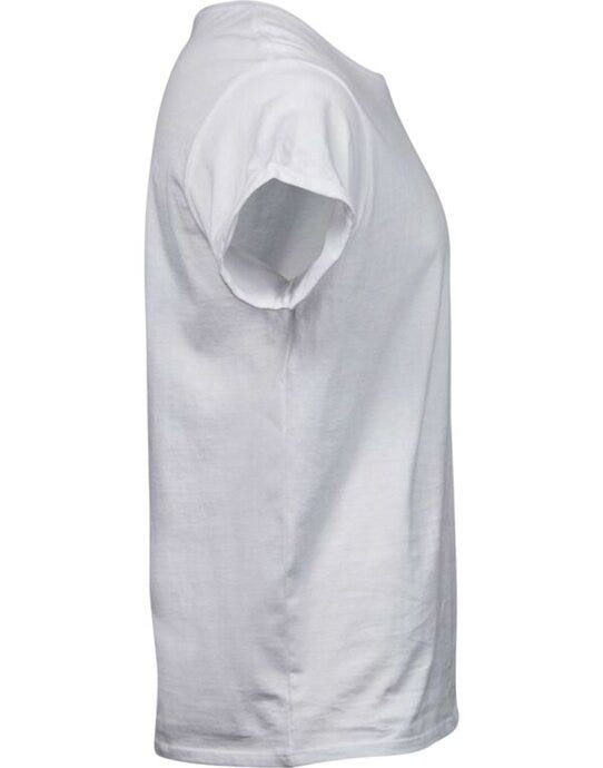 Tee Jays Mens Roll Up Sleeve Tee - White