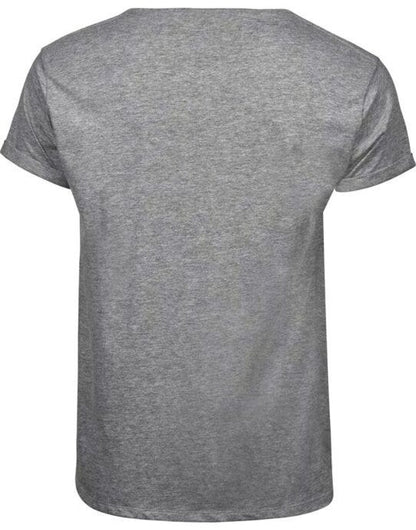 Tee Jays Mens Roll Up Sleeve Tee - Heather Grey