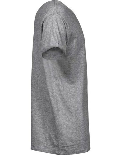 Tee Jays Mens Roll Up Sleeve Tee - Heather Grey