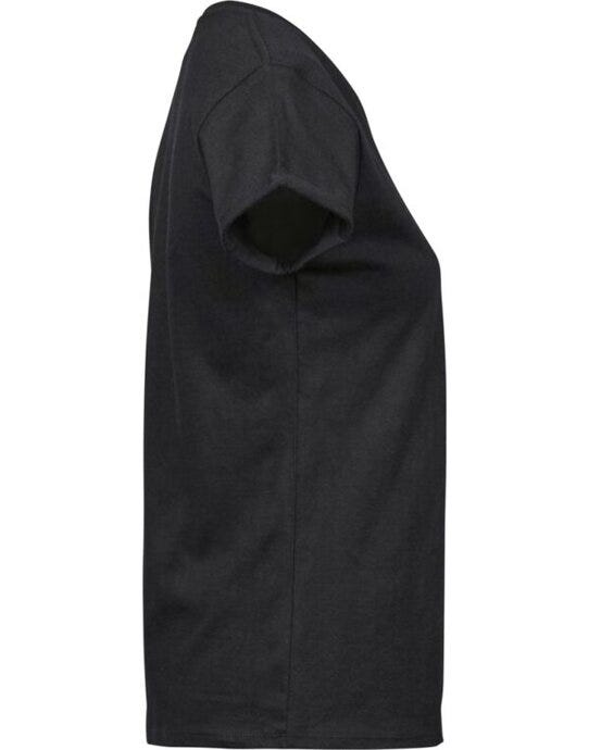 Tee Jays Ladies Roll Up Sleeve Tee - Black