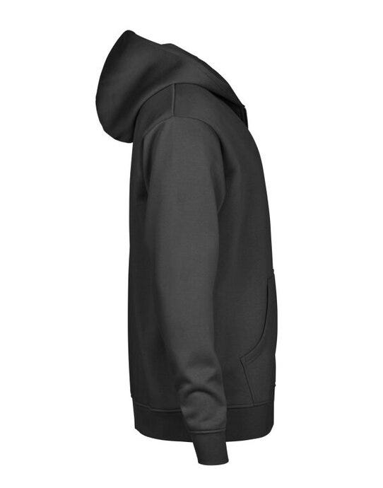 Tee Jays Unlabeled Hooded FZ Sweatshirt - Black