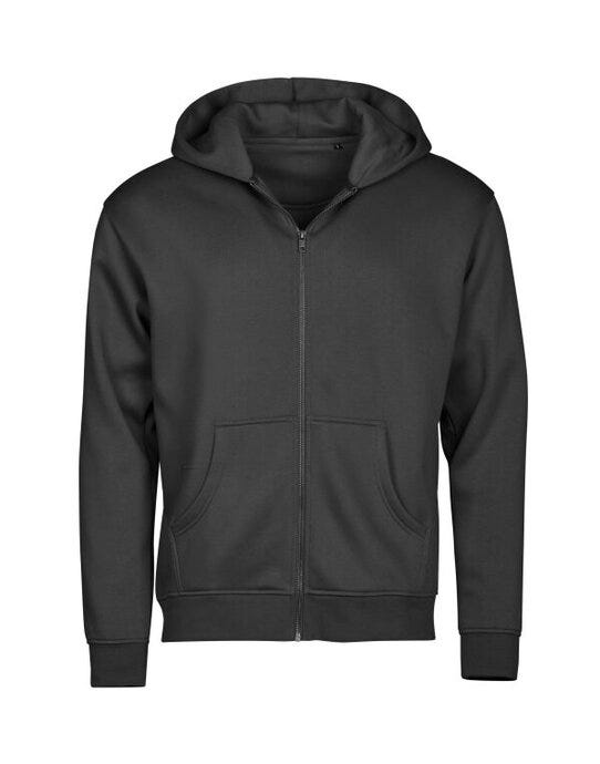 Tee Jays Unlabeled Hooded FZ Sweatshirt - Black
