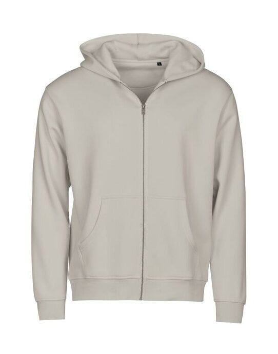 Tee Jays Unlabeled Hooded FZ Sweatshirt - Cement