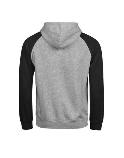Tee Jays Unlabeled Two-Tone Hooded Sweat - Heather Grey/black