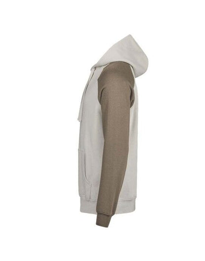 Tee Jays Unlabeled Two-Tone Hooded Sweat - Cement/Clay