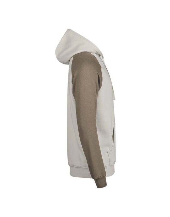 Tee Jays Unlabeled Two-Tone Hooded Sweat - Cement/Clay