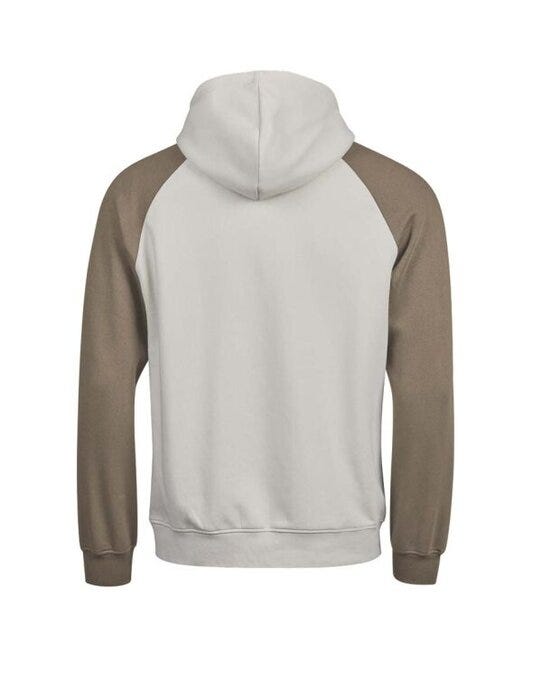 Tee Jays Unlabeled Two-Tone Hooded Sweat - Cement/Clay