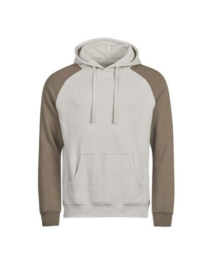 Tee Jays Unlabeled Two-Tone Hooded Sweat - Cement/Clay