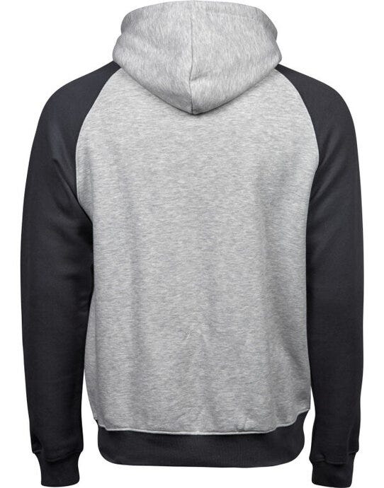 Tee Jays Mens Two-Tone Hooded Sweat - Heather Dark Grey