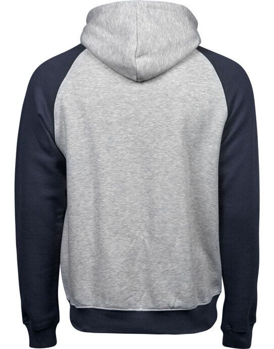 Tee Jays Mens Two-Tone Hooded Sweat - Heather Navy