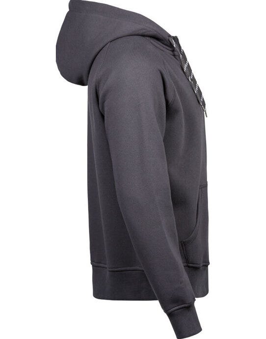 Tee Jays Mens Fashion Full Zip Hood - Dark Grey