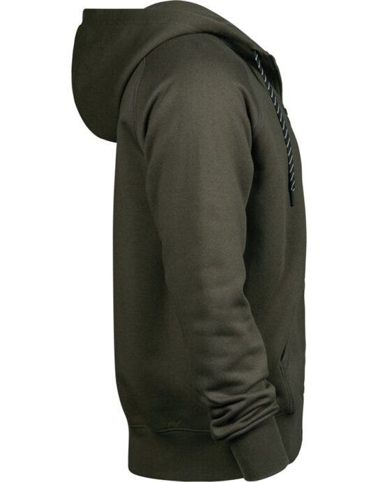 Tee Jays Mens Fashion Full Zip Hood - Deep Green