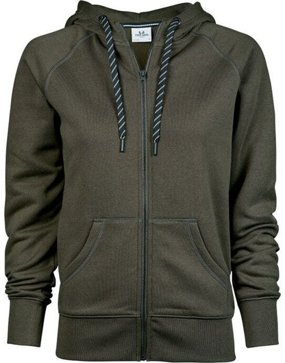 Tee Jays Ladies Fashion Full Zip Hood - Deep Green