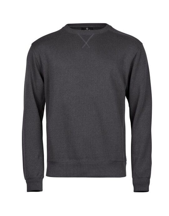 Tee Jays Ribbed Interlock Crewneck - Dark Grey