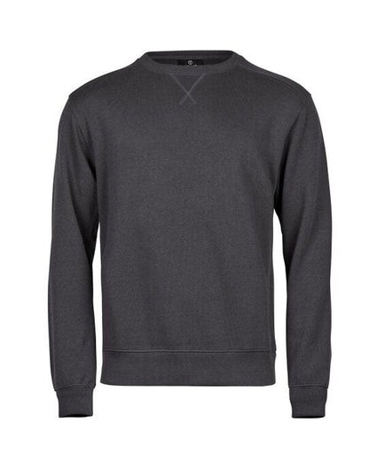 Tee Jays Ribbed Interlock Crewneck - Dark Grey