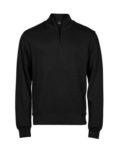 Tee Jays Ribbed Interlock Half Zip - Black