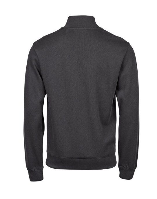 Tee Jays Ribbed Interlock Half Zip - Dark Grey