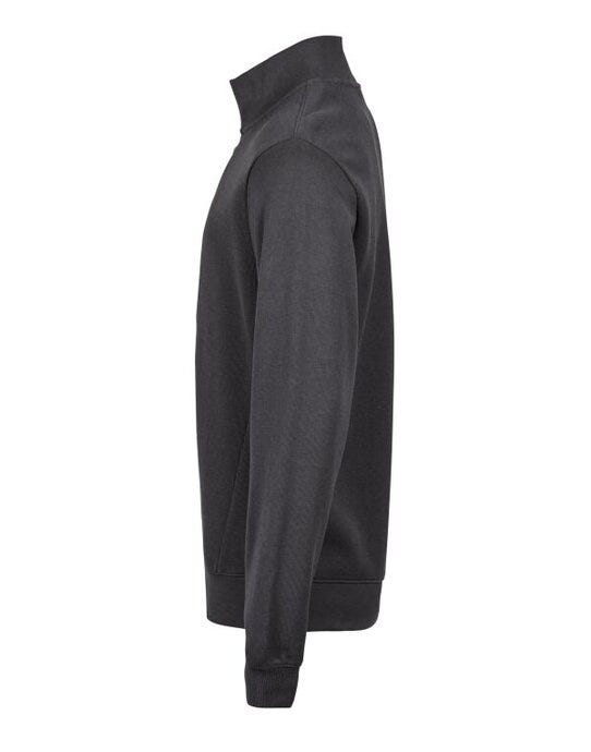 Tee Jays Ribbed Interlock Half Zip - Dark Grey