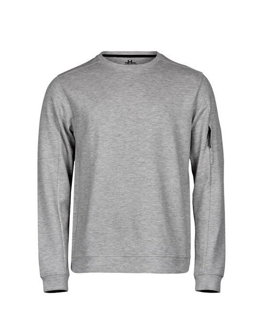 Tee Jays Athletic Crew Neck Sweat - Heather Grey