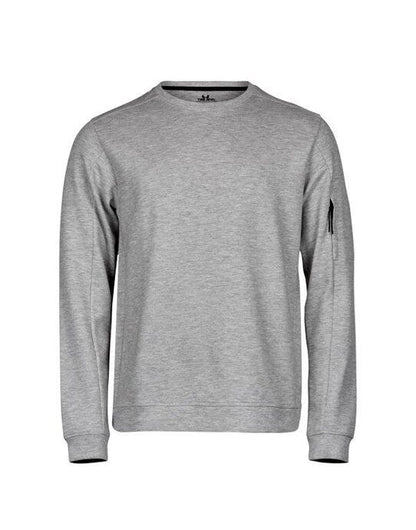 Tee Jays Athletic Crew Neck Sweat - Heather Grey