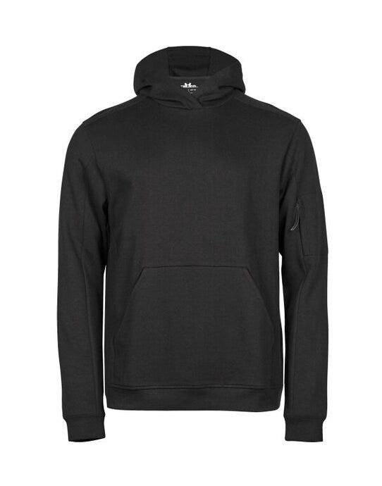 Tee Jays Athletic Hooded Sweat - Black