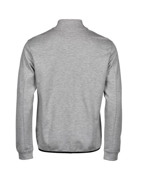 Tee Jays Athletic Full Zip Cardigan - Heather Grey