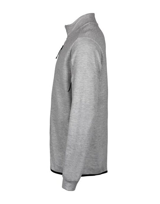 Tee Jays Athletic Full Zip Cardigan - Heather Grey