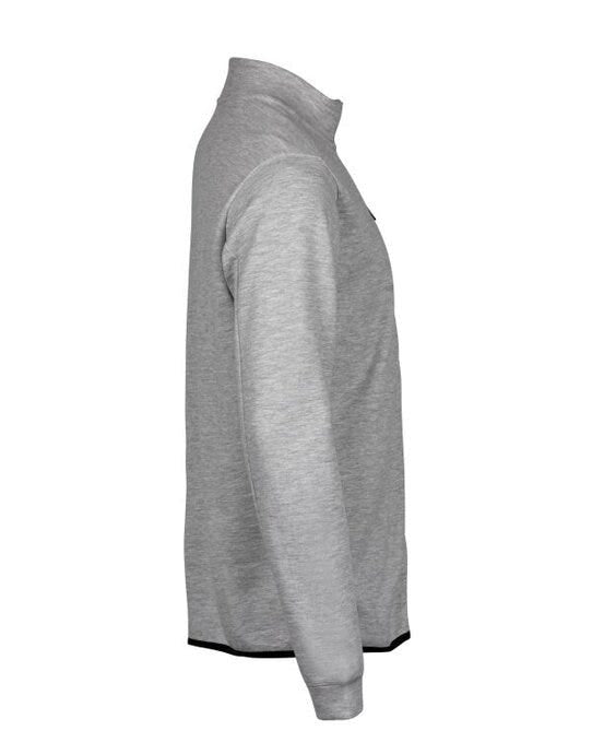 Tee Jays Athletic Full Zip Cardigan - Heather Grey