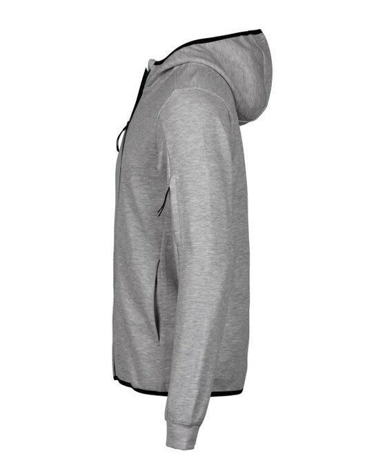 Tee Jays Athletic Full Zip Sweat - Heather Grey