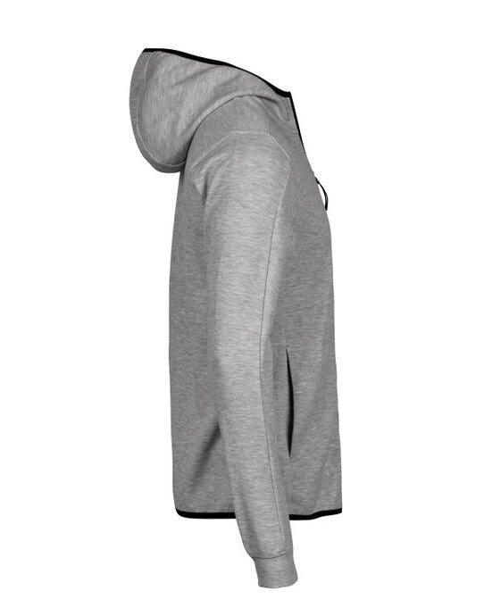Tee Jays Athletic Full Zip Sweat - Heather Grey