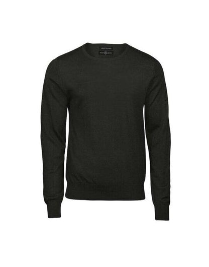 Tee Jays Mens Crew Neck Knitted Sweater - Pine