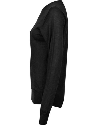 Tee Jays Womens Crew Neck Sweater - Black