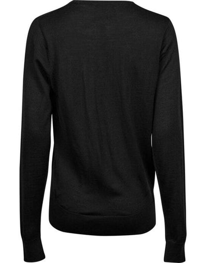 Tee Jays Womens Crew Neck Sweater - Black