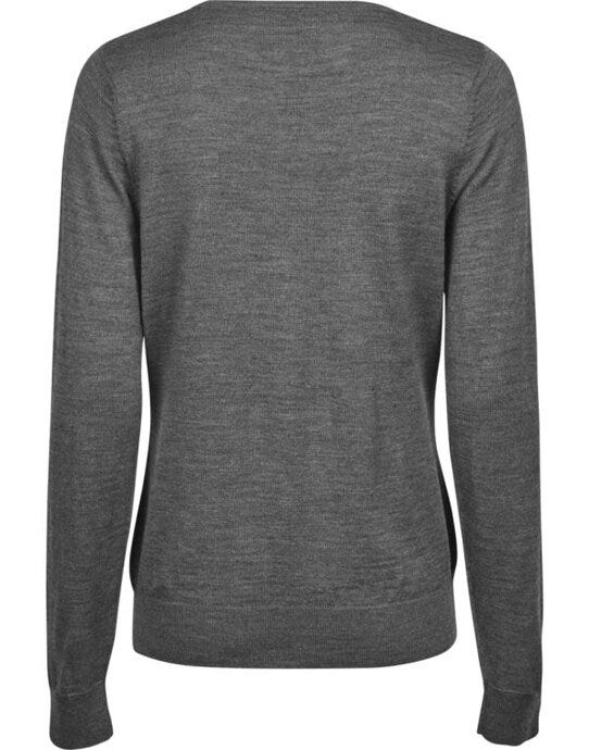Tee Jays Womens Crew Neck Sweater - Grey Melange