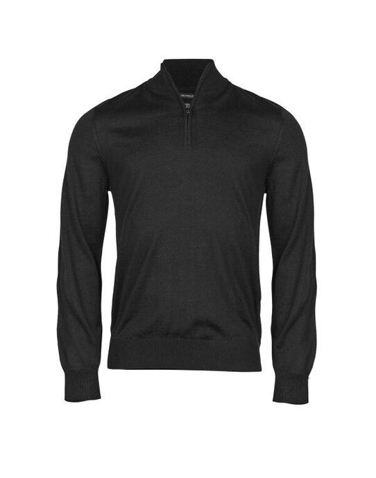 Tee Jays Mens Half Zip - Black